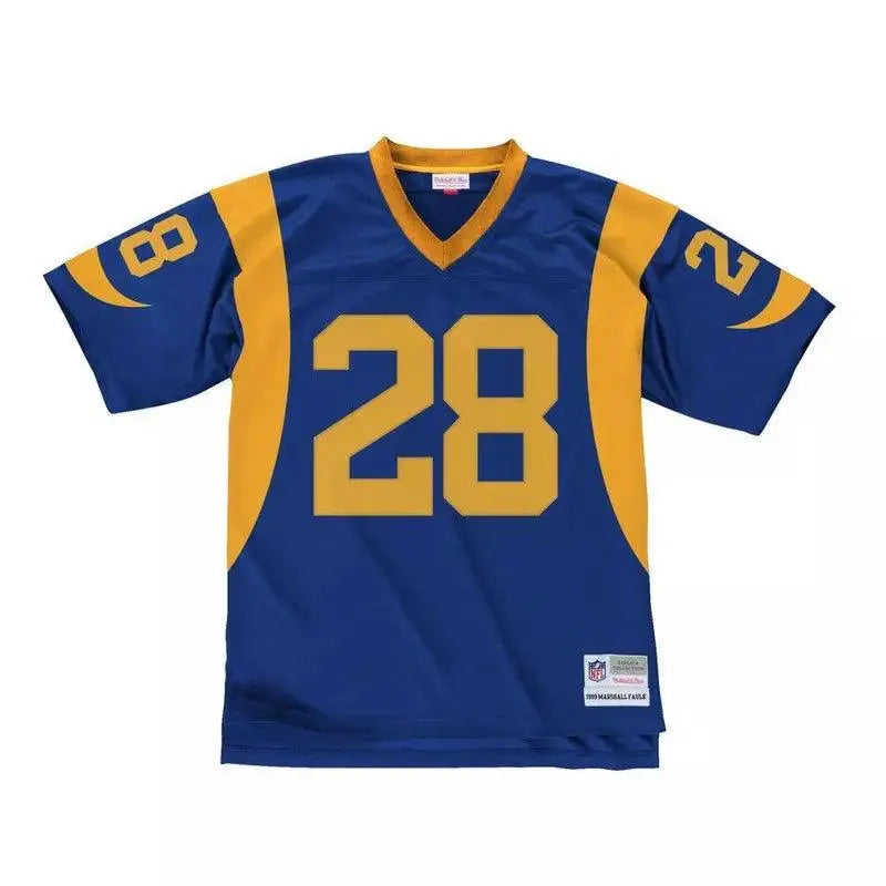 Maillot Vintage Marshall Faulk St. Louis Rams 1999 Legacy Retro Bleu - Super-FL