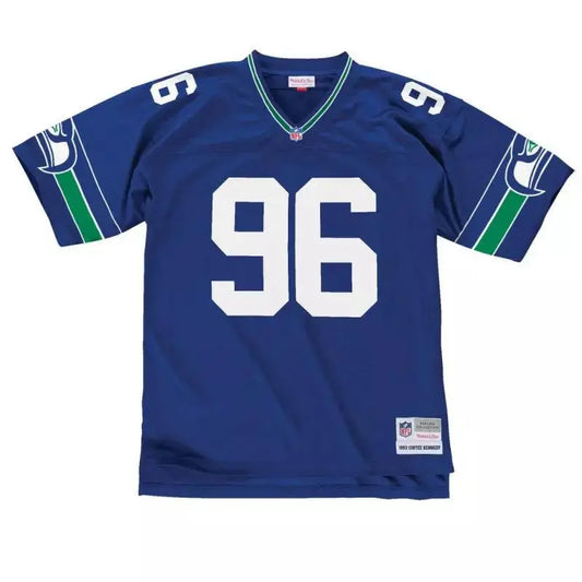 Maillot Vintage Cortez Kennedy Seattle Seahawks 1993 Legacy Retro Bleu - Super-FL