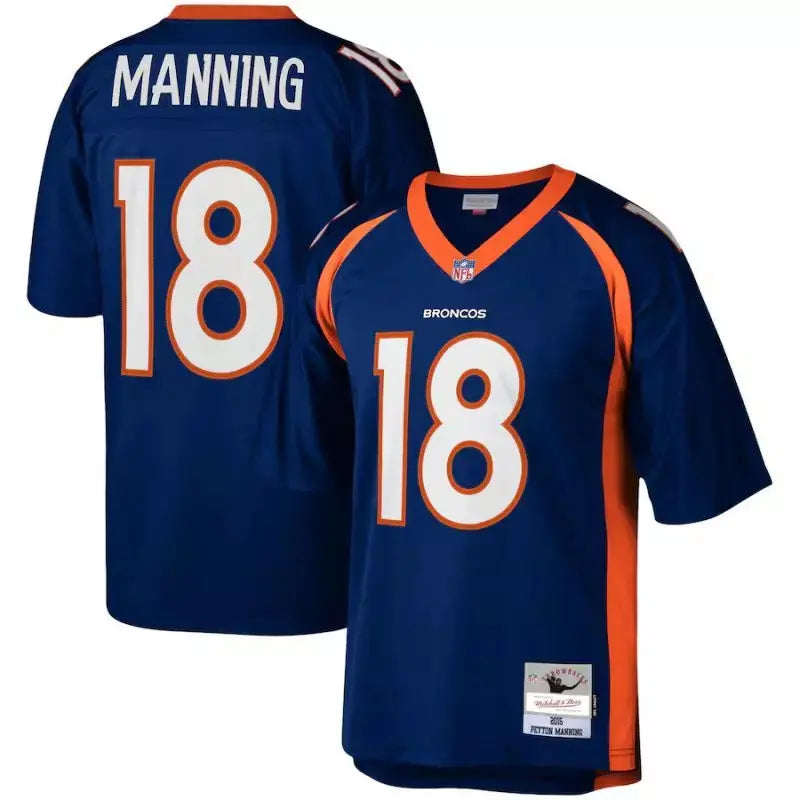 Maillot Vintage Peyton Manning Denver Broncos 2015 Retro Bleu marine - Super-NFL.com
